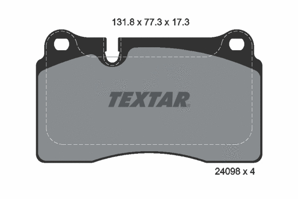 2409801 TEXTAR Комплект тормозных колодок, дисковый тормоз (фото 1)