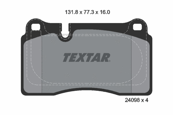 2409803 TEXTAR Комплект тормозных колодок, дисковый тормоз (фото 1)
