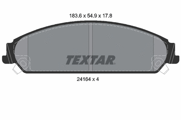 2416401 TEXTAR Комплект тормозных колодок, дисковый тормоз (фото 1)