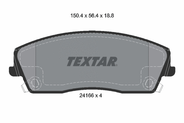 2416601 TEXTAR Комплект тормозных колодок, дисковый тормоз (фото 1)