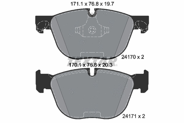 2417001 TEXTAR Комплект тормозных колодок, дисковый тормоз (фото 1)