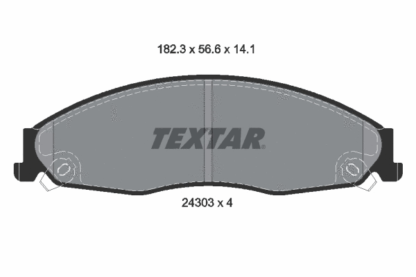 2430301 TEXTAR Комплект тормозных колодок, дисковый тормоз (фото 1)