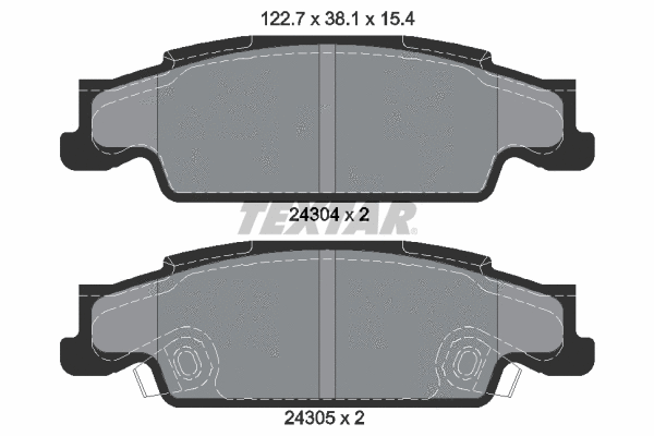 2430401 TEXTAR Комплект тормозных колодок, дисковый тормоз (фото 1)