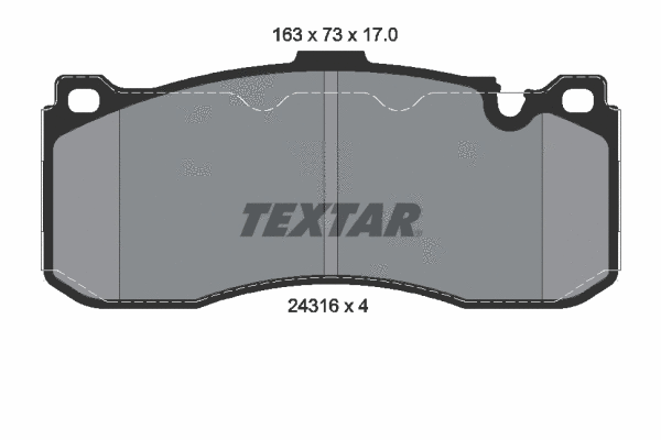 2431601 TEXTAR Комплект тормозных колодок, дисковый тормоз (фото 1)
