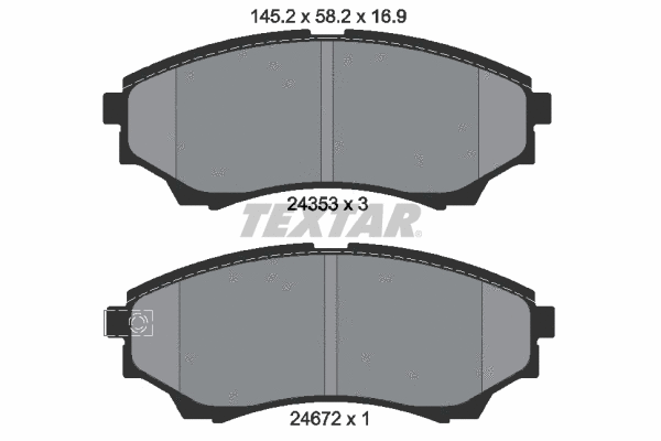 2435301 TEXTAR Комплект тормозных колодок, дисковый тормоз (фото 1)