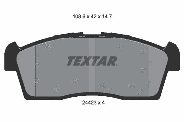 2442301 TEXTAR Комплект тормозных колодок, дисковый тормоз (фото 1)