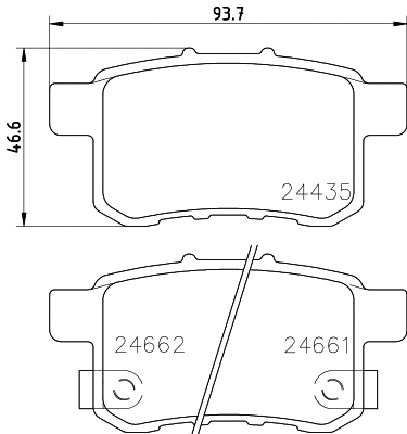 2443503 TEXTAR Комплект тормозных колодок, дисковый тормоз (фото 1)
