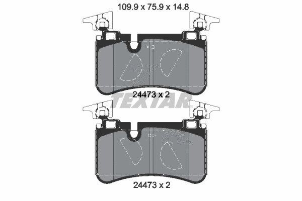 2447301 TEXTAR Комплект тормозных колодок, дисковый тормоз (фото 1)