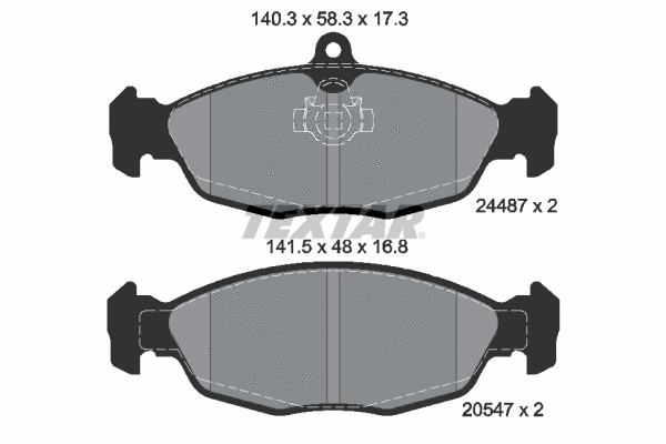 2448701 TEXTAR Комплект тормозных колодок, дисковый тормоз (фото 1)