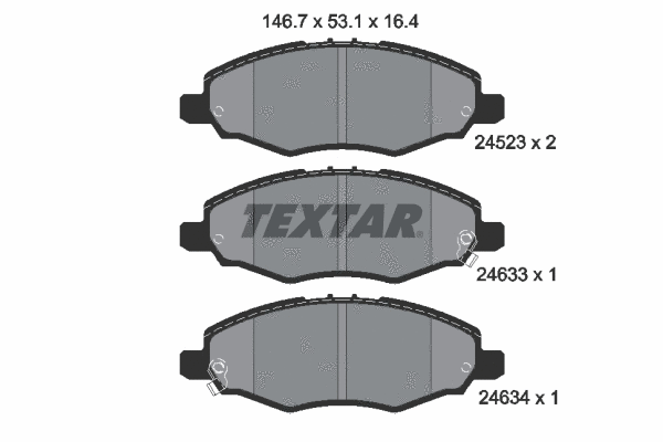 2452301 TEXTAR Комплект тормозных колодок, дисковый тормоз (фото 1)