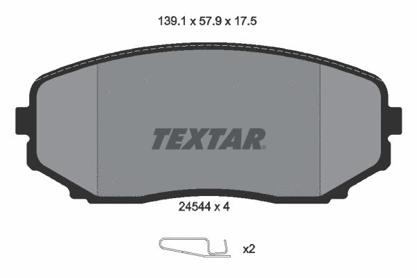 2454401 TEXTAR Комплект тормозных колодок, дисковый тормоз (фото 1)