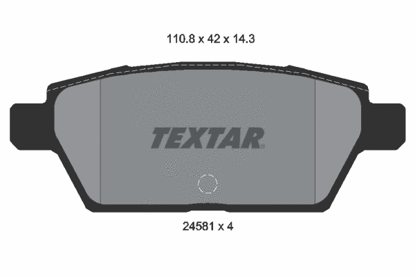 2458102 TEXTAR Комплект тормозных колодок, дисковый тормоз (фото 1)