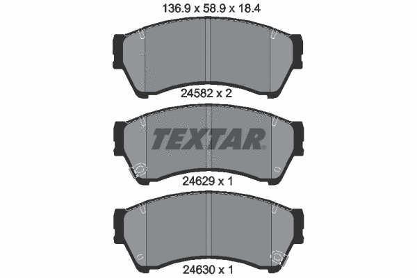2458202 TEXTAR Комплект тормозных колодок, дисковый тормоз (фото 1)