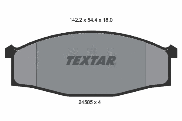 2458501 TEXTAR Комплект тормозных колодок, дисковый тормоз (фото 1)