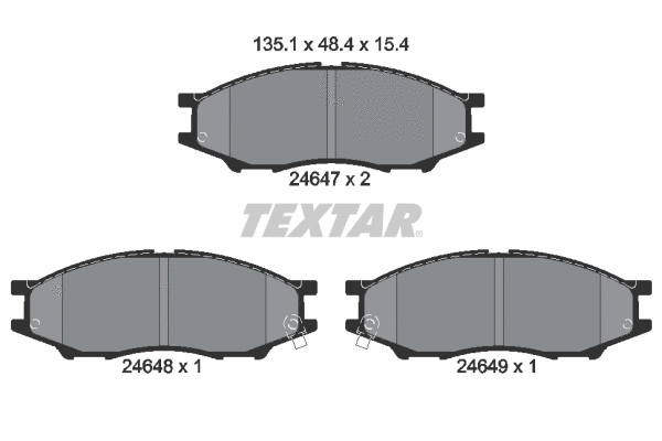 2464701 TEXTAR Комплект тормозных колодок, дисковый тормоз (фото 1)