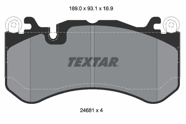 2468101 TEXTAR Комплект тормозных колодок, дисковый тормоз (фото 1)