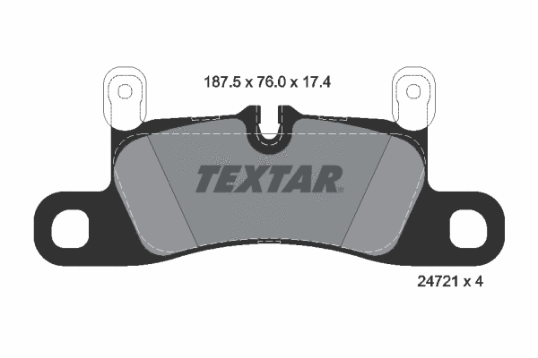 2472102 TEXTAR Комплект тормозных колодок, дисковый тормоз (фото 1)