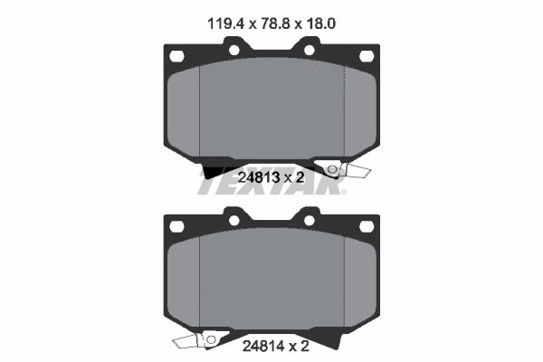 2481301 TEXTAR Комплект тормозных колодок, дисковый тормоз (фото 1)
