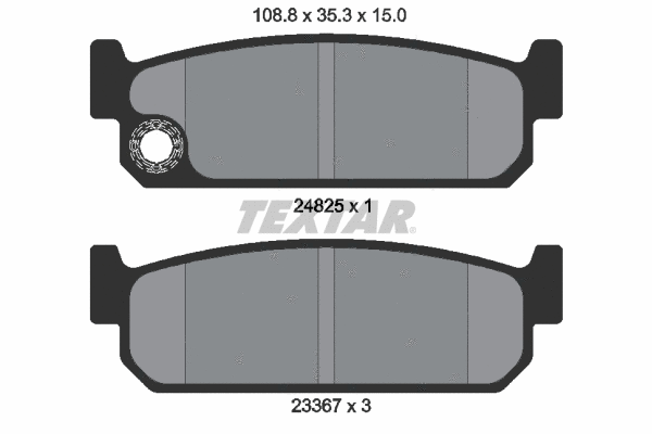 2482501 TEXTAR Комплект тормозных колодок, дисковый тормоз (фото 1)