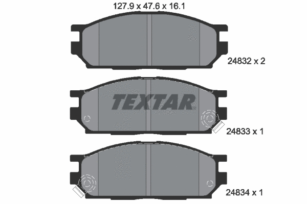 2483201 TEXTAR Комплект тормозных колодок, дисковый тормоз (фото 1)