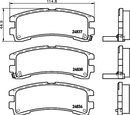 2483602 TEXTAR Комплект тормозных колодок, дисковый тормоз (фото 1)