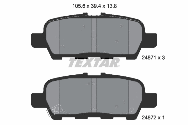 2487101 TEXTAR Комплект тормозных колодок, дисковый тормоз (фото 1)