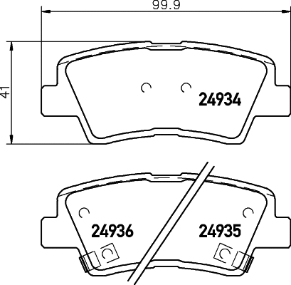 2493404 TEXTAR Комплект тормозных колодок, дисковый тормоз (фото 1)