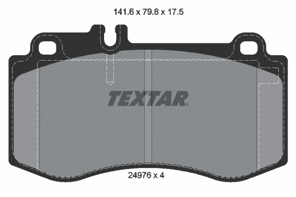 2497601 TEXTAR Комплект тормозных колодок, дисковый тормоз (фото 1)