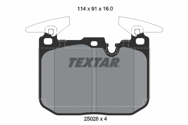 2502807 TEXTAR Комплект тормозных колодок, дисковый тормоз (фото 1)