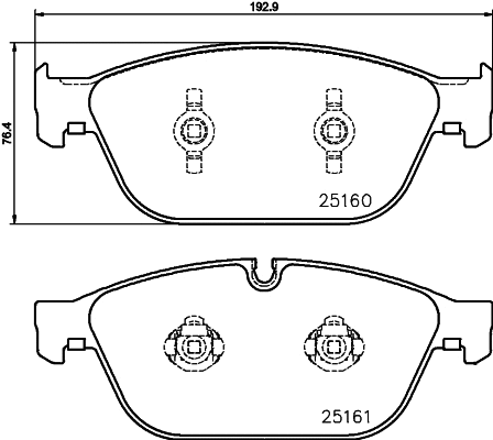 2516004 TEXTAR Комплект тормозных колодок, дисковый тормоз (фото 1)