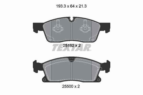 2519202 TEXTAR Комплект тормозных колодок, дисковый тормоз (фото 1)