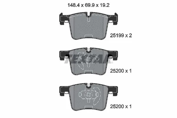 2519901 TEXTAR Комплект тормозных колодок, дисковый тормоз (фото 1)