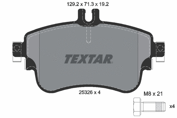 2532601 TEXTAR Комплект тормозных колодок, дисковый тормоз (фото 1)
