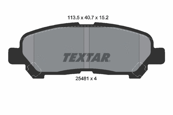 2548101 TEXTAR Комплект тормозных колодок, дисковый тормоз (фото 1)