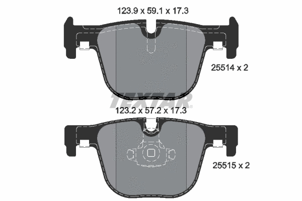 2551401 TEXTAR Комплект тормозных колодок, дисковый тормоз (фото 1)