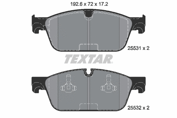 2553103 TEXTAR Комплект тормозных колодок, дисковый тормоз (фото 1)