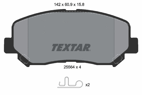 2556401 TEXTAR Комплект тормозных колодок, дисковый тормоз (фото 1)