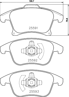 2559101 TEXTAR Комплект тормозных колодок, дисковый тормоз (фото 1)