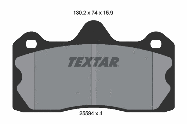 2559401 TEXTAR Комплект тормозных колодок, дисковый тормоз (фото 1)
