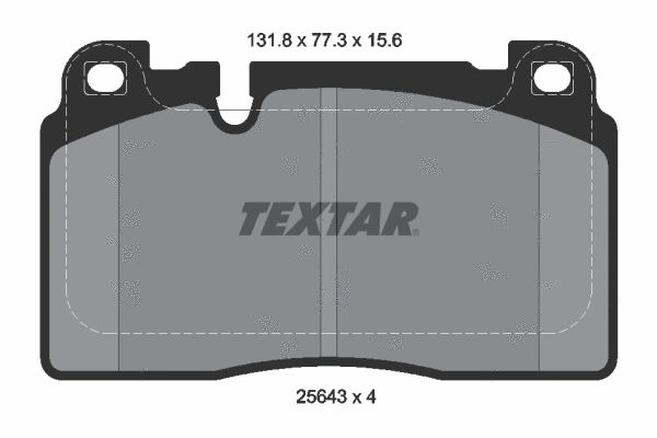 2564302 TEXTAR Комплект тормозных колодок, дисковый тормоз (фото 1)