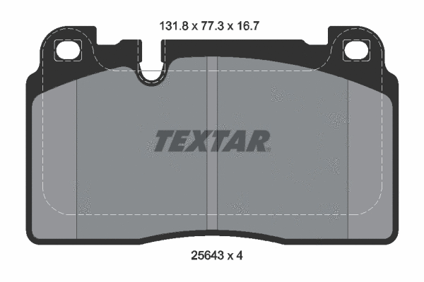 2564305 TEXTAR Комплект тормозных колодок, дисковый тормоз (фото 1)