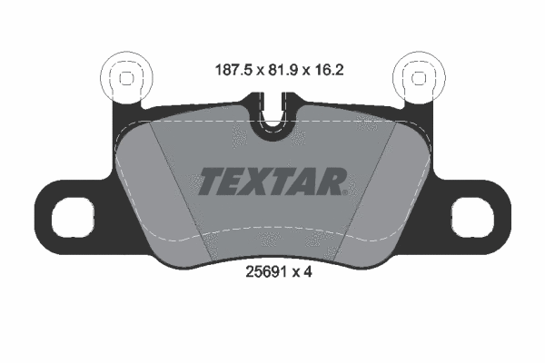 2569101 TEXTAR Комплект тормозных колодок, дисковый тормоз (фото 1)