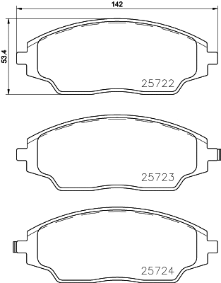 2572203 TEXTAR Комплект тормозных колодок, дисковый тормоз (фото 1)