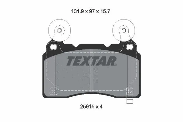 2591501 TEXTAR Комплект тормозных колодок, дисковый тормоз (фото 1)