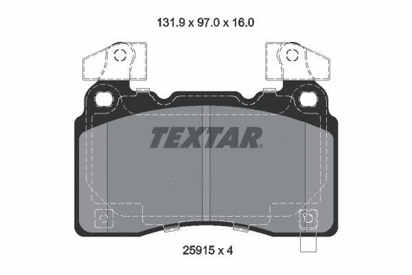 2591503 TEXTAR Комплект тормозных колодок, дисковый тормоз (фото 1)