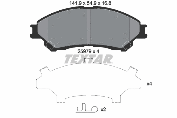 2597901 TEXTAR Комплект тормозных колодок, дисковый тормоз (фото 1)