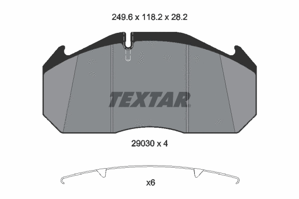2903007 TEXTAR Комплект тормозных колодок, дисковый тормоз (фото 1)