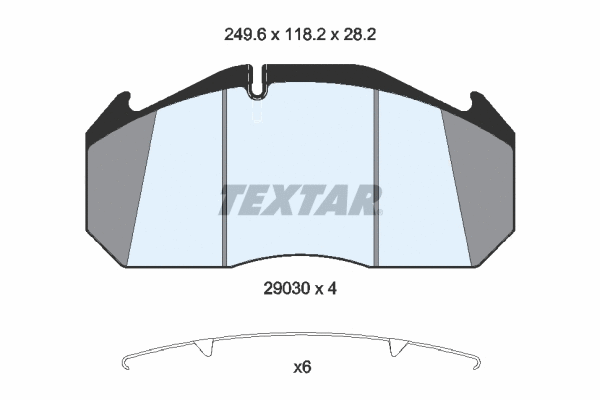 2903009 TEXTAR Комплект тормозных колодок, дисковый тормоз (фото 1)