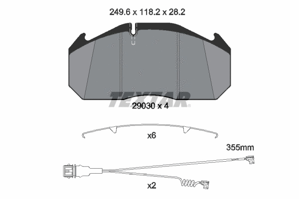 2903024 TEXTAR Комплект тормозных колодок, дисковый тормоз (фото 1)