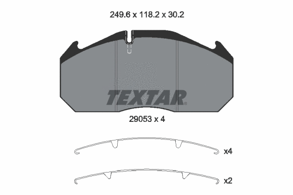 2905301 TEXTAR Комплект тормозных колодок, дисковый тормоз (фото 1)